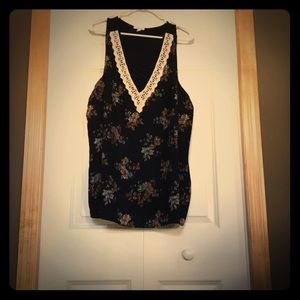 Chiffon front dress tank